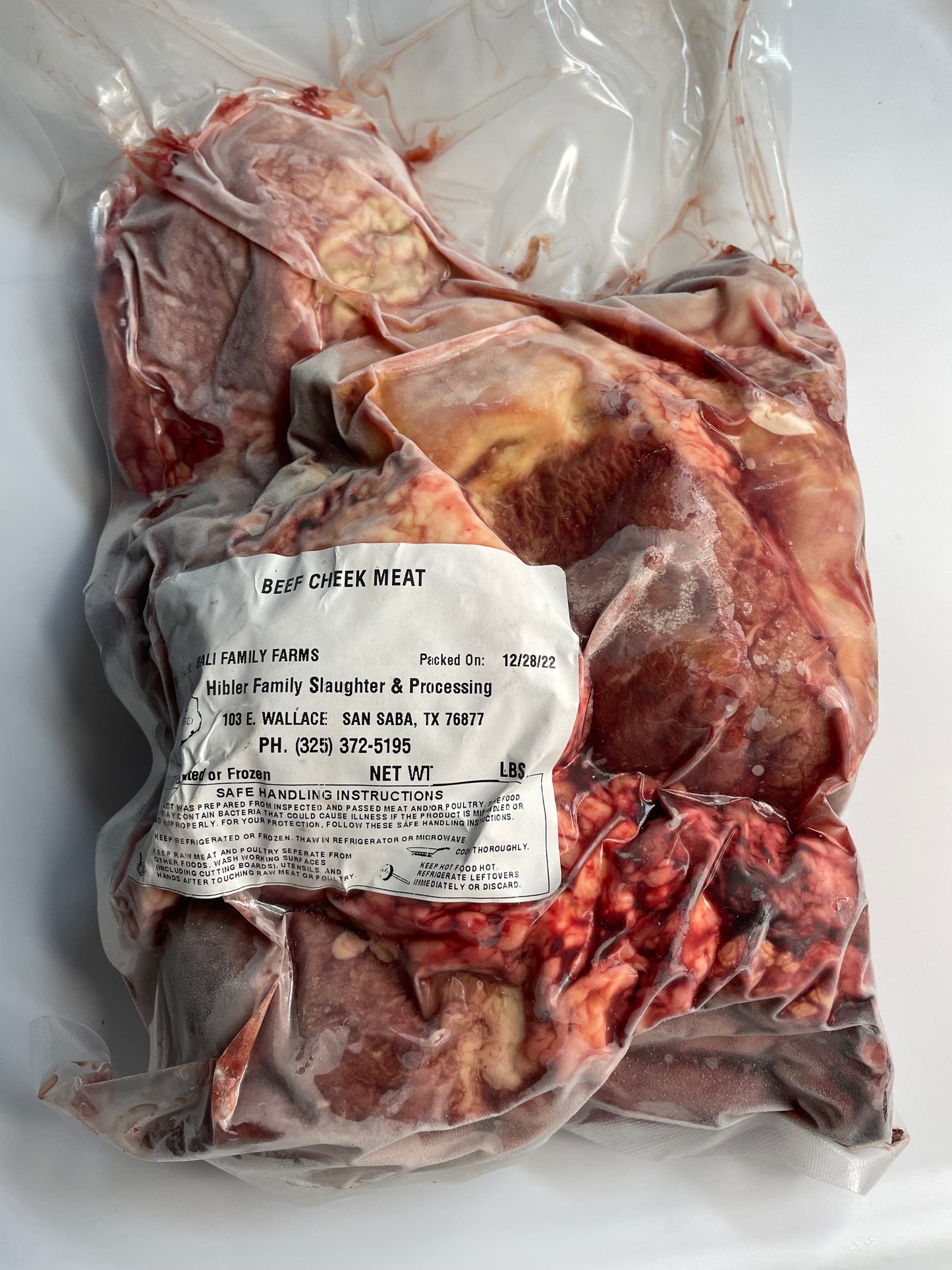 Grassfed Grass-Finished Beef Cheek