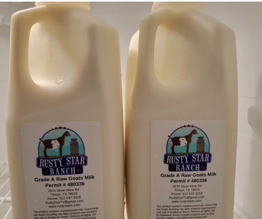 Grade A - Raw Goat Milk - one gallon